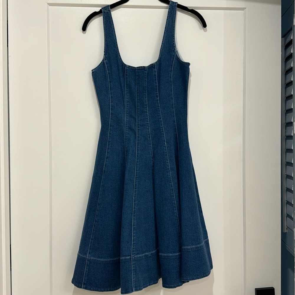 Staud wells mini denim dress